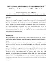 aoac 991.43 enzymatic gravimetric method|991.43 method table.